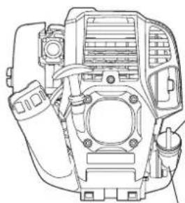 MAKITA EM2654LH - Point n°1 du remplacement de l'huile : « Jauge d'huile » - 1