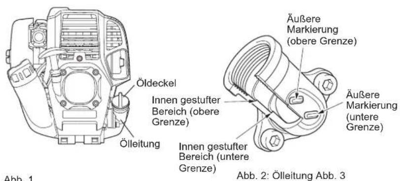 MAKITA EM2654LH - Punkt 1 beim Ölwechsel: „Ölstandsanzeiger“ - 1