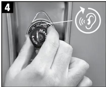 Master Lock 1654 - How To Change Combinations • Comment changer les combinaisons • Como cambiar combinaciones - 3