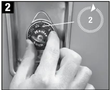 Master Lock 1654 - How To Change Combinations • Comment changer les combinaisons • Como cambiar combinaciones - 1