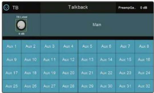 PRESONUS StudioLive 32SC - Écran de réglage du talkback - 2