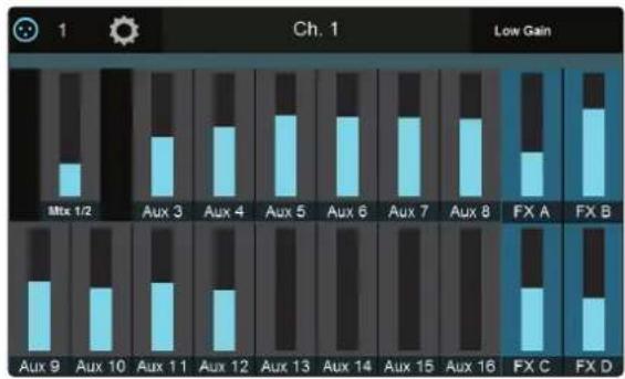 PRESONUS StudioLive 32SC - Vue d'ensemble des départ Aux (Aux Sends) - 2