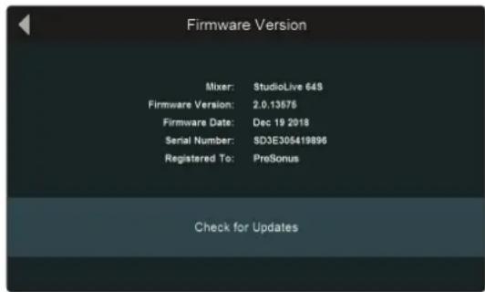 PRESONUS StudioLive 32SC - Firmware (mise à jour du firmware) - 2