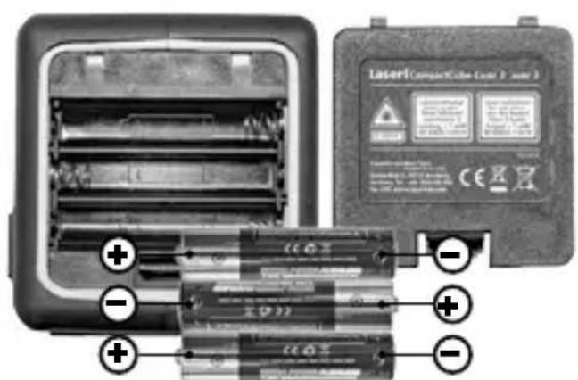 Laserliner CompactCubeLaser 3 Plus - Batterijenplaatsen - 1