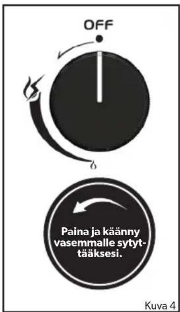 CADAC Citi Chef 50 - Säätönupin käyttö - 1