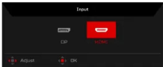 ACER Predator X35 - Selecting the input - 1