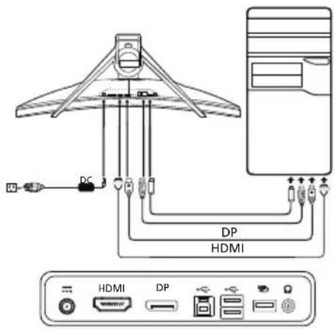 ACER Predator X35 - Nayton liittäminen tietokoneeseen - 1