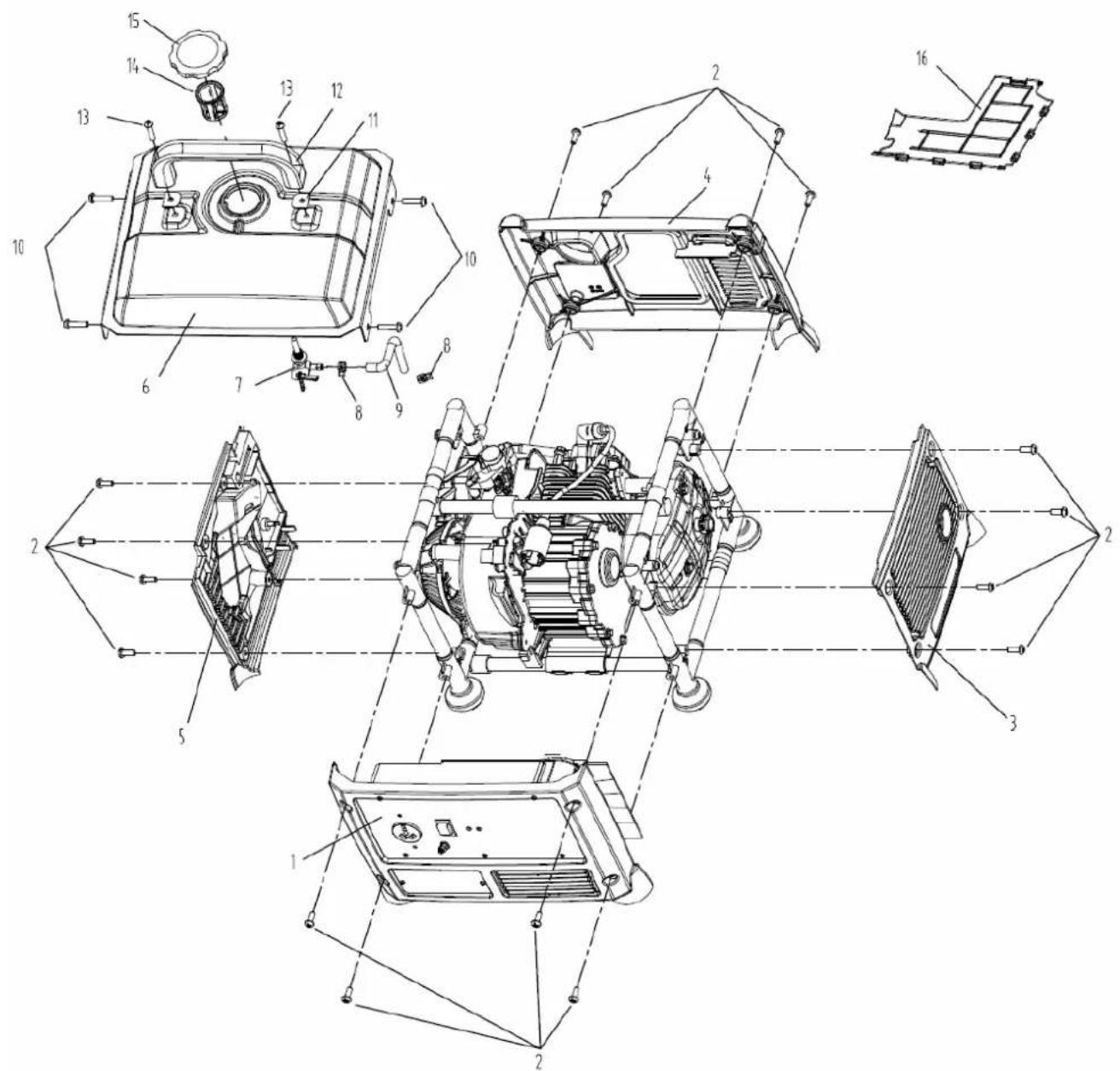 Zipper ZISTE1200IV - Explosionszeichnung / explosion drawing - 1