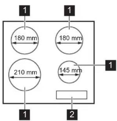 ZANUSSI ZIB6460XB - DESCRIPTION DE LA TABLE DE CUISSON - 1
