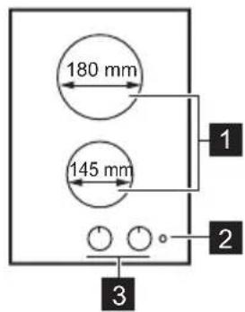 ZANUSSI ZEE3922IXA - COOKING SURFACE LAYOUT - 1