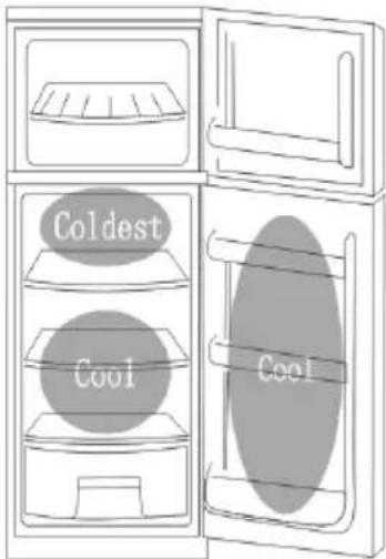 ZEROWATT ZMDS 5122W - Where to store your foods in the fridge - 1
