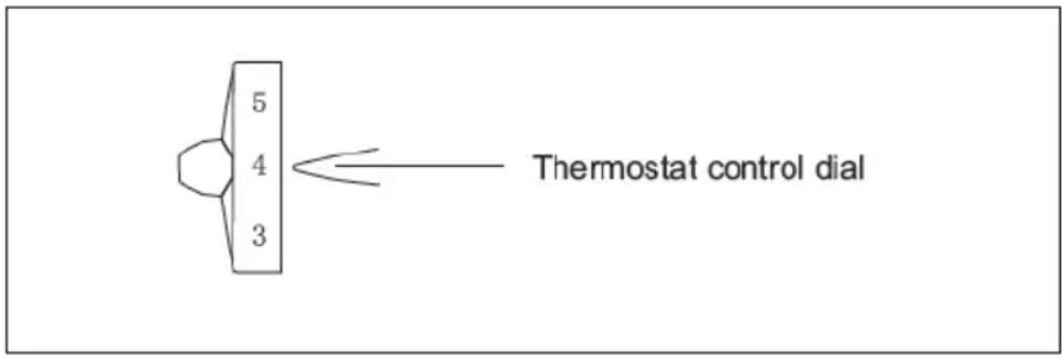5 4 3 Thermostat control dial