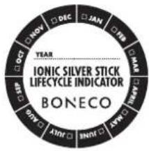 BONECO W2055A - 使用周期提示卡 - 1