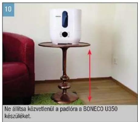 BONECO U350 - ÜZEMBE HELYEZÉS ÉS KIKAPCSOLÁS - 6