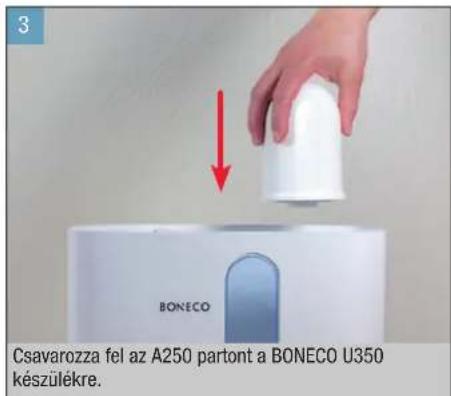 BONECO U350 - ÜZEMBE HELYEZÉS ÉS KIKAPCSOLÁS - 4