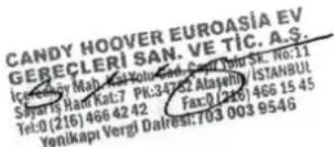 ZEROWATT ZPF57SX1 - CANDY-HOOVER-EUROASIA EV GEREÇLERİ SAN VE TİC. A.Ş. - 1