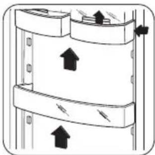 ZANKER ZKK8414K - Positioning the door shelves - 1