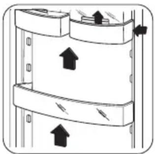 ZANKER ZKK8412K - Emplacement des balconnets de la porte - 1