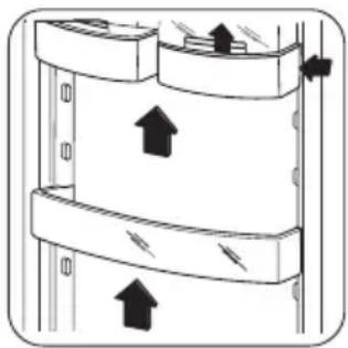 ZANKER ZKK8009 - Emplacement des balconnets de la porte - 1