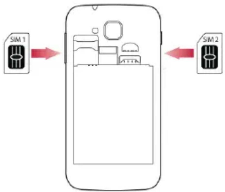 YEZZ Andy A4M - Поставете SIM картата и батерията - 2