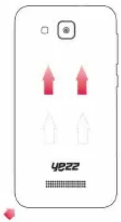 YEZZ Andy 4.5M - Install the SIM card and battery - 1