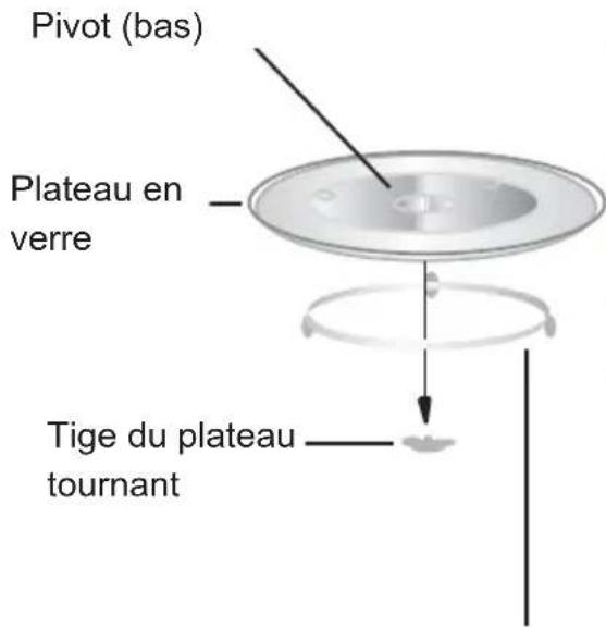WHIRLPOOL MWO 742 - Installation du plateau tournant - 1