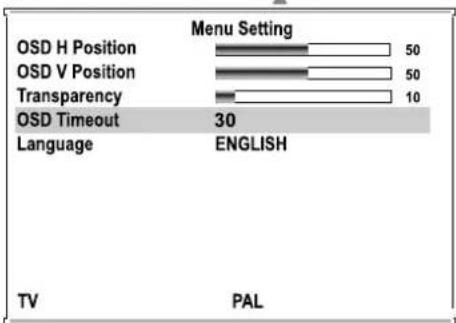 XORO HTL 2012 - Setting OSD Timeout - 2
