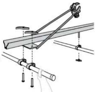 Yakima RaptorAero - ROUND OR SQUARE CROSSBARs: Set tray/hoop assembly onto crossbars. - 1