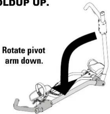 Yakima HoldUp - SECURE PIVOT ARMS WHEN NOT IN USE. WHEN NOT CARRYING BIKES ALWAYS FOLD HOLDUP UP. - 3