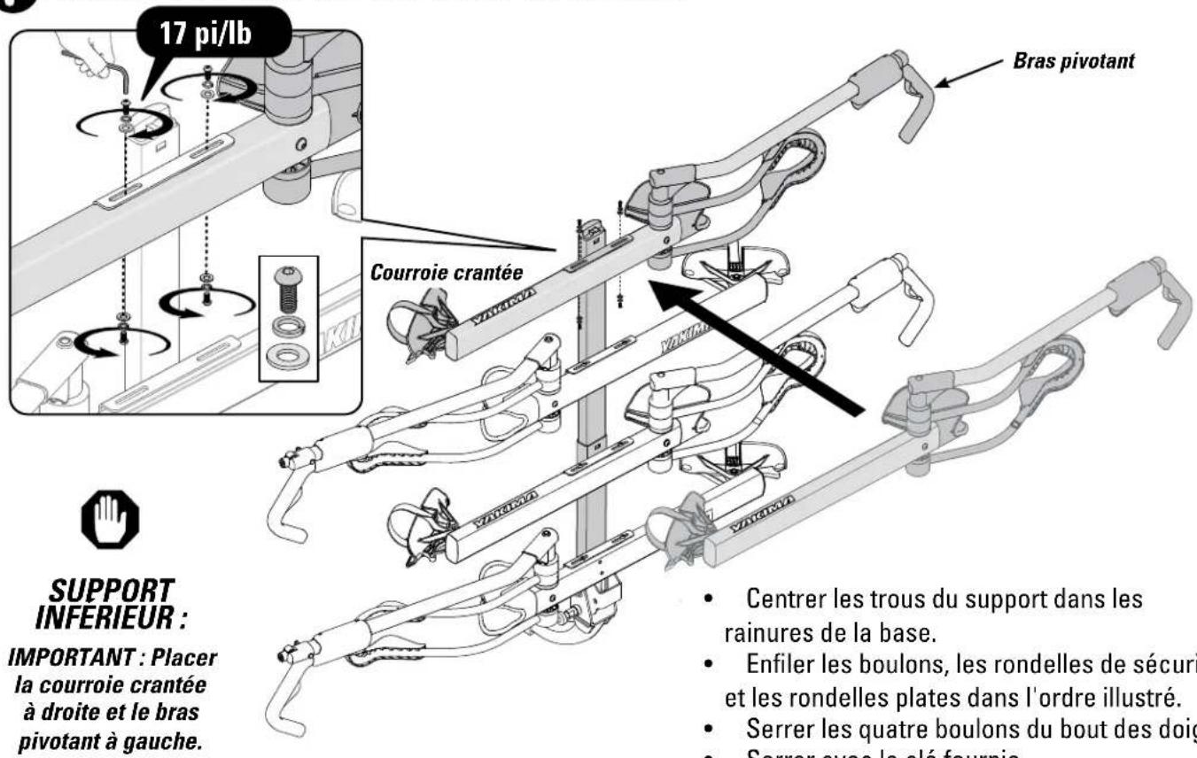 Yakima HoldUp +2 - FIXER LE DEUXIÈME SUPPORT À LA BASE. - 1