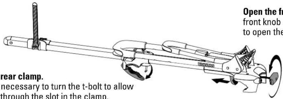 Yakima FrontLoader - Place FrontLoader onto crossbars. - 1