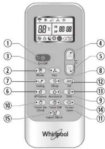 WHIRLPOOL SPIW309L - 12.JET BUTTON - 1
