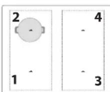 WHIRLPOOL WL S1360 NE - SUITABLE SIZE OF PAN/POT BASE FOR THE DIFFERENT COOKING ZONES - 1