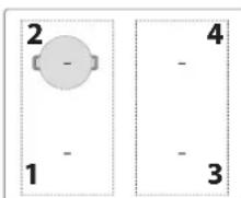 WHIRLPOOL WL S1360 NE - PASSENDE STØRRELSE PANDE-/GRYDEBUND TIL DE FORSHELLIGE KOGEZONER - 1