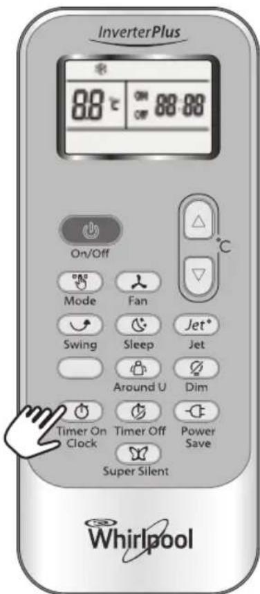 WHIRLPOOL WA24ODU - Kasowanie funkcji TIMER ON (TIMER Wl.) - 4