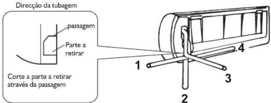 WHIRLPOOL WA24ODU - Instalação da tubagem da unidade interior - 1