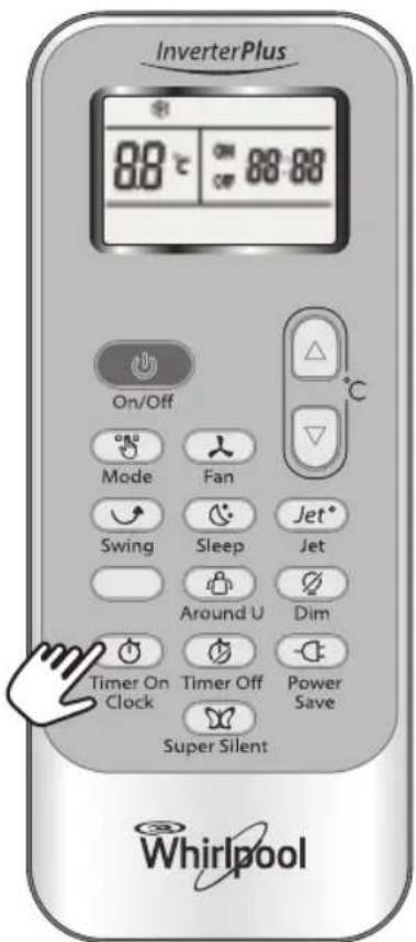 WHIRLPOOL WA24ODU - Annuler la fonction TIMER ON (Minuteur activé) - 2