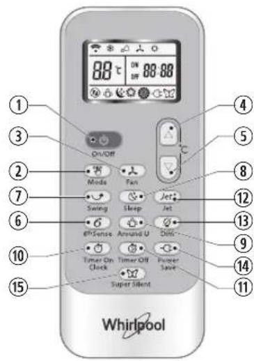 WHIRLPOOL SPIW309A3WF.1 - 12.JET BUTTON - 1
