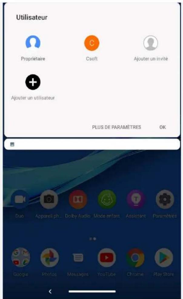 LENOVO Tab M8 - Changement de compte d'utilisateur - 1