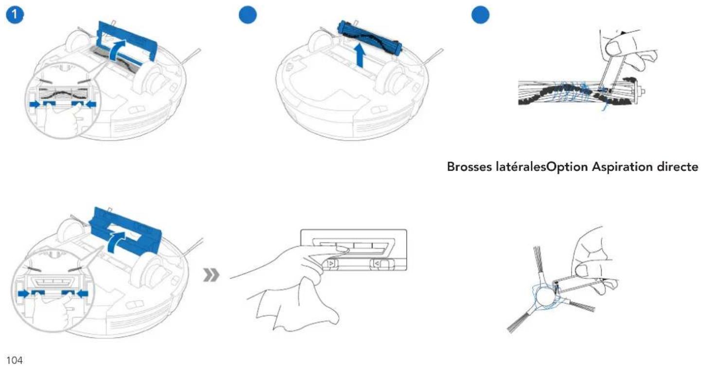 ECOVACS Deebot OZMO 950 - Brosse principale, option Aspiration directe et brosses laterales - 1