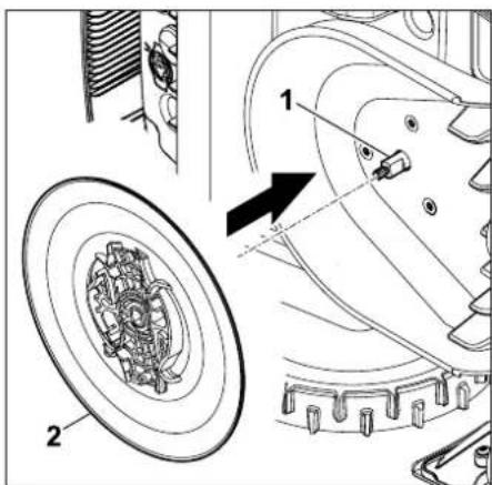 VIKING iMow MI 422 P - Installing the carrier plate: - 1