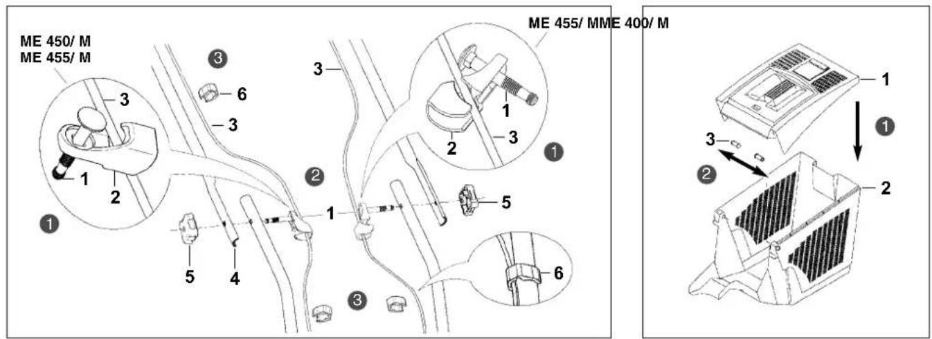VIKING ME 400 - Montage du guidon Montage du bac de ramassage - 1