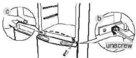 CANDY CMCN 5172 XWD - INVERSER L'OUVERTURE DE LA PORTE - 6