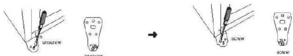 CANDY CMCN 5172 XWD - ИЗМЕНЕНИЕ НАПРАВЛЕНИЯ ОТКРЫВАНИЯ ДВЕРЕЦ - 9