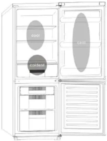CANDY CMCN 5172 XWD - Unde să puneti alimentele în frigider - 1