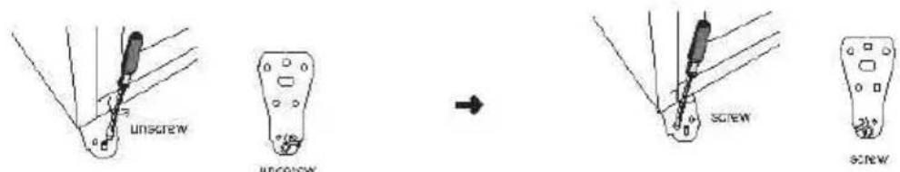 CANDY CMCN 5172 XWD - REVERSING THE DOOR SWING - 10