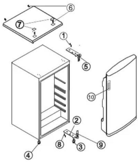 CANDY CCTOS 544XH - 4( Zmena smeru otvarania dvierok - 1