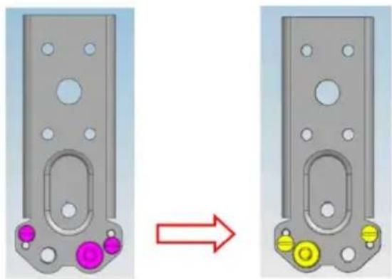 CANDY CMNR 6206XWIFI - Montarea uşii, a accesorilor balamalei inferioare în pozițiile corespunzătoare - 3