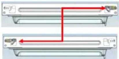 CANDY CMNR 6206XWIFI - Montage der Tür sowie des Zubehörs des unteren Scharnieres in der entsprechenden Position - 2