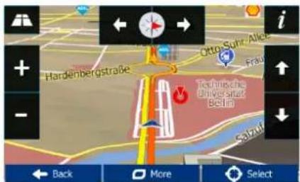 BLAUPUNKT TravelPilot 65 Active - The Map screen - 2